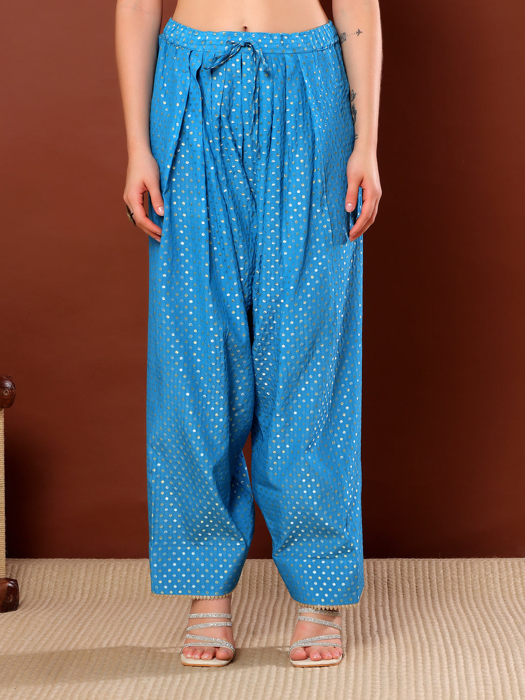 Azure Blue Embroidered Pakistani Suit